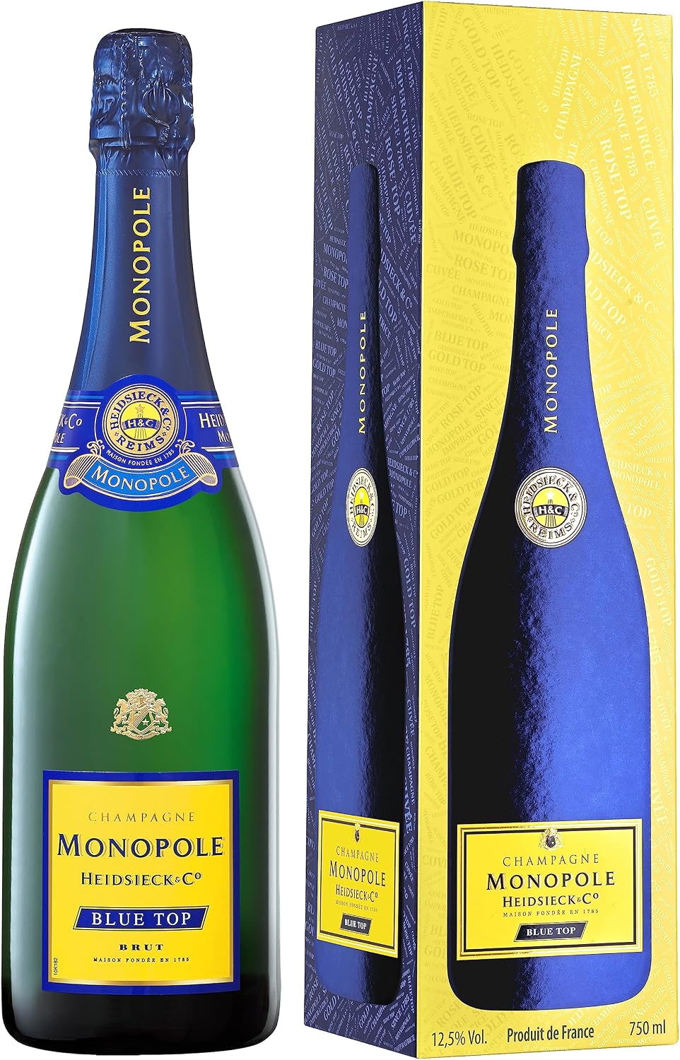 Heidsieck & Co. Monopole Blue Top Brut | 12,5 % | 0,75 L | inkl. Geschenkpackung