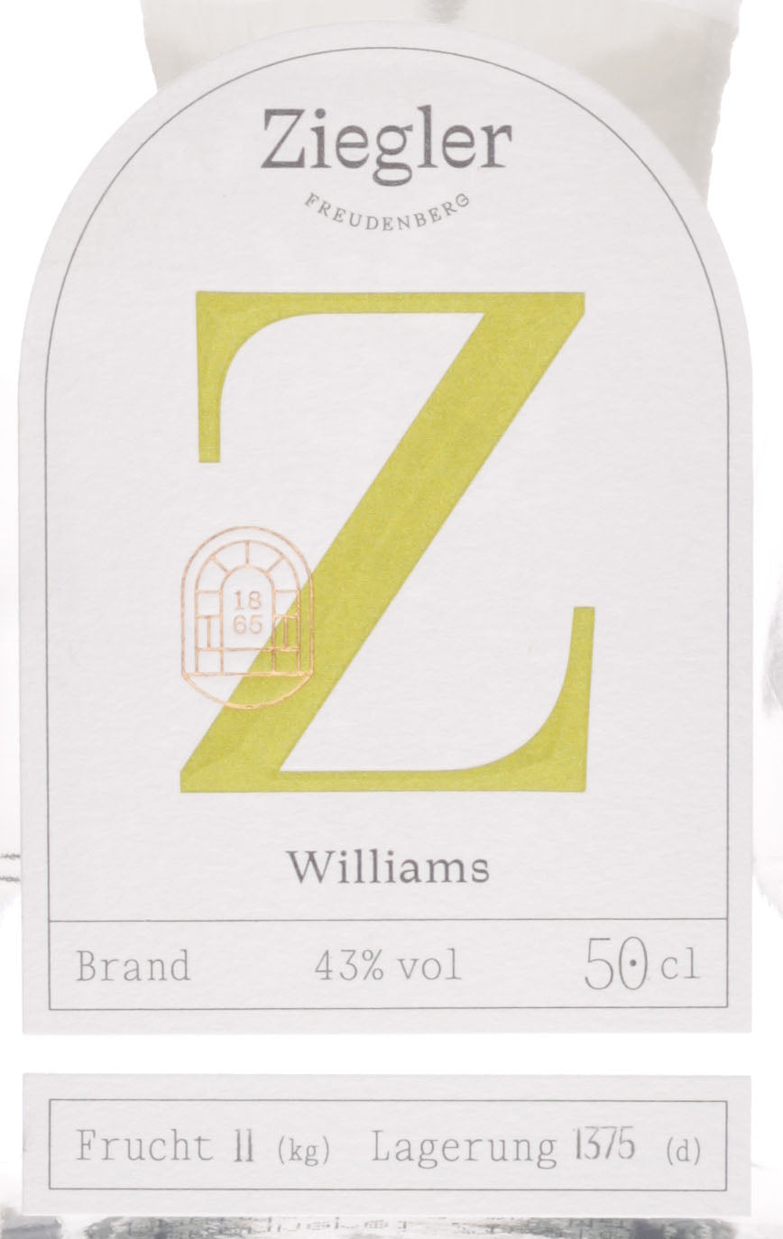 Ziegler Williamsbirnenbrand | 43 % | 0,5 L